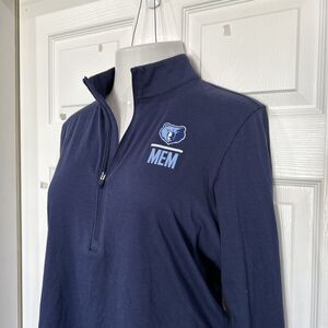 Under Armour Memphis Grizzlies NBA Womens XL Heat Gear 1/2 Zip Pullover Shirt